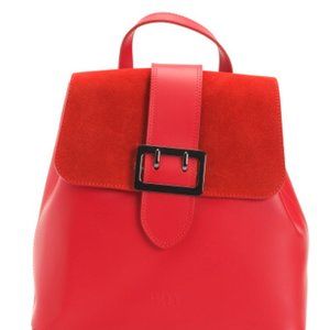 Made In Italy Leather Square Backpack